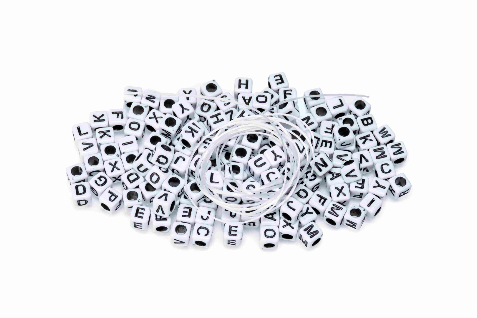 Koraliki literki KL1 Brewis białe